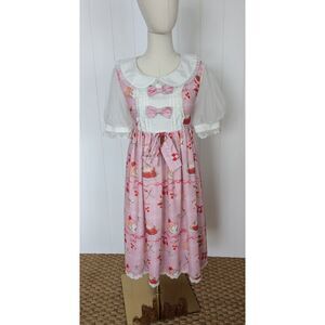 Lolitimes Strawberry Cake Print Ruffled Dress - XL - Lolita Princess